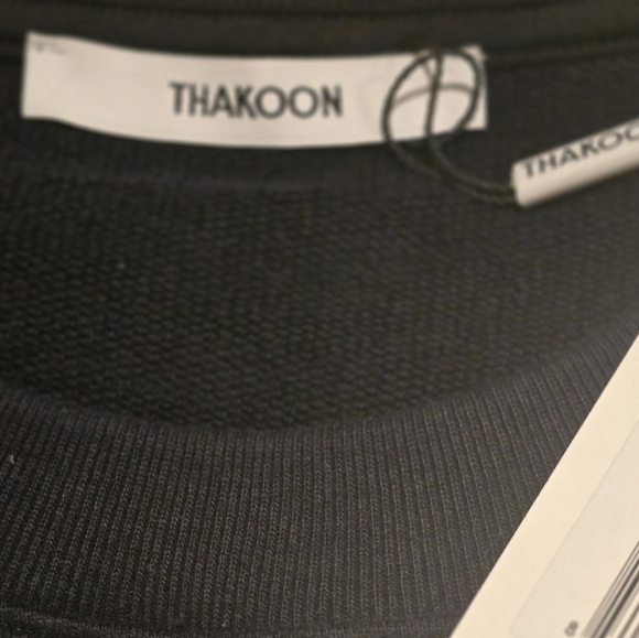 Thakoon Black Ballon Eyelet Sleeve Sweatshirt Size XS - Picture 7 of 9